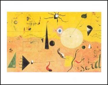 【アートポスター】カタルーニャの風景 (40cm×50cm) -ミロ- おしゃれインテリアに