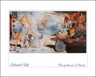 【アートポスター】ホメーロス賛歌：ガラの見た白昼夢 (40cm×50cm) -ダリ- おしゃれインテリアに