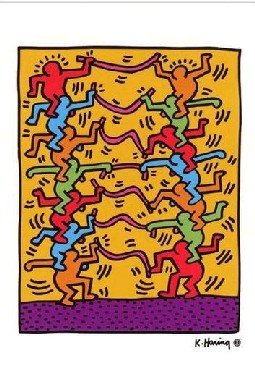 【アートポスター】無題 1985年(50cm×70cm) -キース・へリング- おしゃれインテリアに