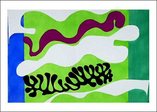 【アンリ・マティス 絵画 アートポスター】LAGOON, 1947(281×358mm) - おしゃれインテリアに -　マチス ポスター 緑