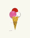 yEH[z A[g|X^[zIce Cream Dessert, c. 1959 (red, pink and white)(281~358mm) -CeA- fU[gEACXN[