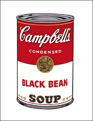 【アンディ・ウォーホル ポスター】Campbell s Soup I: Black Bean 1968 281 358mm 
