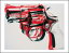 【アートポスター】Gun, 1981-82 (black and red on white)(331×480mm) -ウォーホル- おしゃれインテリアに
