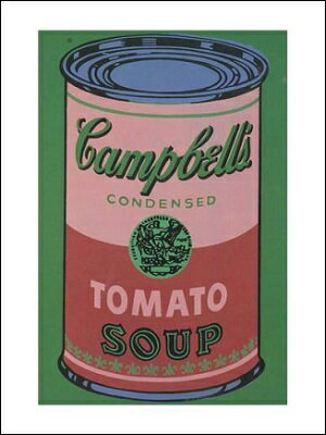 【アンディ・ウォーホル ポスター】Colored Campbell s Soup Can 1965 red & green 281 358mm 