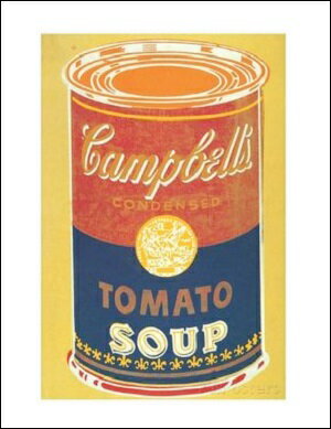 【アンディ・ウォーホル ポスター】Colored Campbell s Soup Can 1965 yellow & blue 281 358mm 