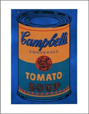 【アンディ・ウォーホル ポスター】Colored Campbell s Soup Can 1965 blue & orange 281 358mm 