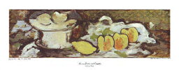 【ジョルジュ・ブラック アートポスター】Lemons, Peaches and Compotier(330×813mm)