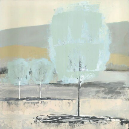 Cathe Hendrick 『Three Trees』(305×305mm) -おしゃれインテリアに- (余白カット済みポスター) テイスト 玄関 リビング 絵画 アートポスター 北欧
