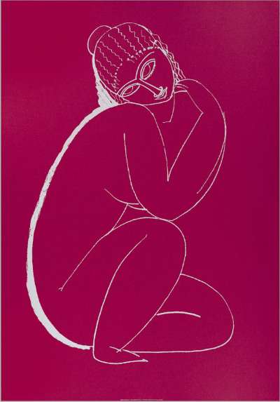 アメデオ・モディリアーニ | 絵画アートポスター | 【シルクスクリーン】Nudo accosciato, 1910-11(70c..