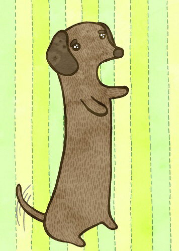 【My Zoetrope アートポスター】DACHSHUND(533×381mm) -おしゃれインテリアに-(余白カット済みポスター..