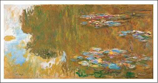 【クロード・モネ 絵画 アートポスター】The Water Lily Pond, c. 1917-19(431×812mm) -おしゃれインテリアに-