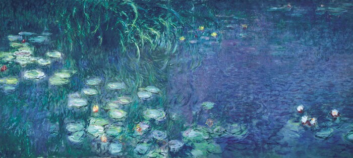 楽天アートオブポスター【高品質ジクレープリント・マットペーパー】クロード・モネ 絵画アートポスター「WATER LILIES: MORNING（朝の睡蓮）」（508×1143mm） - おしゃれインテリアに -