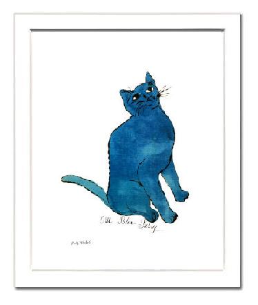 楽天市場 アンディ ウォーホル額付アートポスター 青い猫1954年 3 390 15mm おしゃれインテリアに 人気 小さい モダン ボタニカル 北欧 植物 縦長 ミュージアム アート アートオブポスター