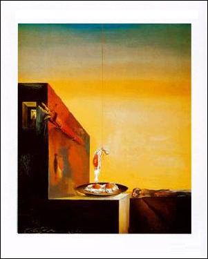 【アートポスター】皿の上の卵(24cm×30cm) -ダリ- おしゃれインテリアに