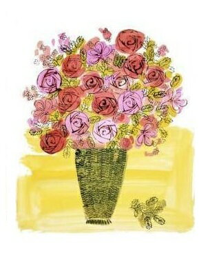 【ウォーホル ポスター】(Stamped) Basket of Flowers,1958(281×358mm) おしゃれインテリアに