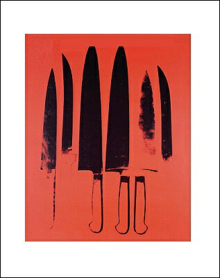 【ウォーホル ポスター】Knives, c.1981-82 (red)(281×358mm)