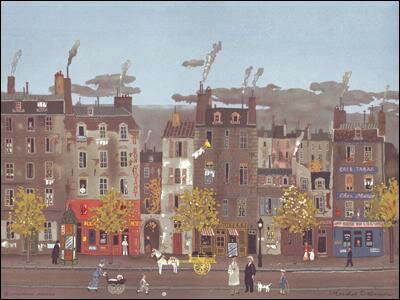 【リトグラフ】カフェ パリジェンヌ(330×438mm) ドラクロア