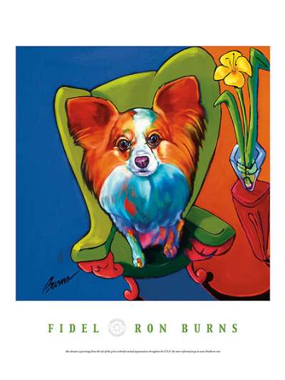 【ロン・バーンズ アートポスター】フィデル(460mm×610mm) - おしゃれ インテリア に - 犬 猫 ペット ..