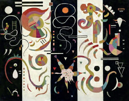 【アートポスター】Striped (Ray&egrave;)(60cm×80cm) カンディンスキー -おしゃれインテリアに-