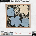 【アンディ・ウォーホル UV80%カット 本格派プレミアムアルミ製額装アートポスター】FLOWERS, 1965 (3 BLUE, 1 IVORY)(500角 ...