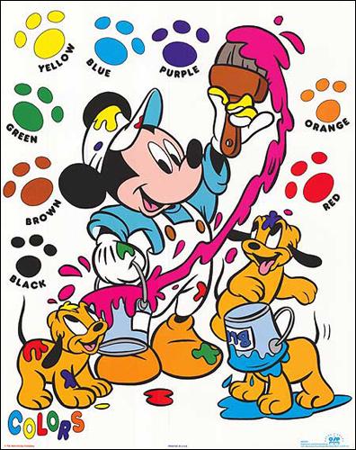 【ディズニーポスター】ミッキーマウスの色塗り(406mm×508mm)
