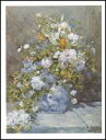 【アートポスター】花瓶の花(40cm×50cm) -ルノアール- おしゃれインテリアに