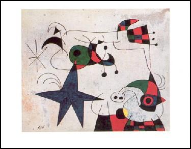 【アートポスター】蛇の行進のリズム (24cm×30cm) -ミロ- おしゃれインテリアに