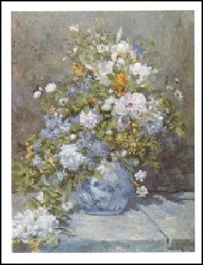 【アートポスター】花瓶の花(50cm×70cm) -ルノアール- おしゃれインテリアに