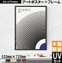 【バウハウス UV80%カット 本格派プレミアム木製額装アートポスター】BAUHAUS 4 (520×720×24mm) -おしゃれインテリアに- 安心の国産額...