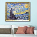 【ヴィンセント・ヴァン・ゴッホ|名画 額装品 | 特殊ゲル加工】『Starry Night 1889』 (W710×H910mm) - おしゃれインテリアに -...