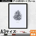 【北欧style | LOVELY POSTERS 額付『Pine Cone Print』 アルミ製額装アートポスター A3サイズ】(320×440×7.5mm...