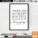 【北欧style | LOVELY POSTERS 額付| There are so many reasons to be happy アルミ製額装アートポスタ...