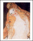 【アートポスター】アダムとエヴァ (70cm×100cm) -クリムト- おしゃれインテリアに