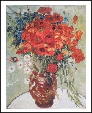 【アートポスター】花瓶のデイジーとひなげし (60cm×80cm) -ゴッホ- おしゃれインテリアに