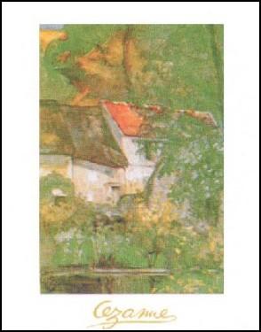 【アートポスター】La casa di Pe`re Lacroix at Auvers (24cm×30cm) -セザンヌ-
