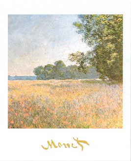 【アートポスター】麦畑 (24cm×30cm) -モネ- おしゃれインテリアに