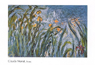 【アートポスター】アイリス (50cm×70cm) -モネ- おしゃれインテリアに