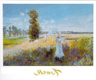 【アートポスター】散歩 (24cm×30cm) -モネ- おしゃれインテリアに