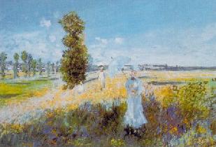 【アートポスター】散歩 (70cm×100cm) -モネ- おしゃれインテリアに