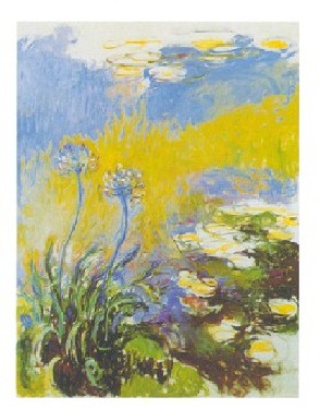 【アートポスター】アガパンサス (40cm×50cm) -モネ- おしゃれインテリアに