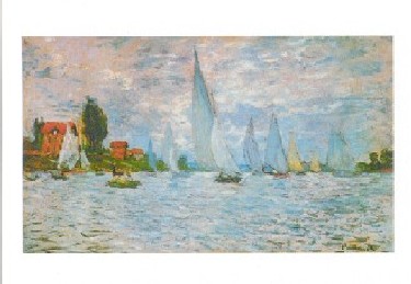 【アートポスター】アルジャントゥイユのボート (24cm×30cm) -モネ- おしゃれインテリアに