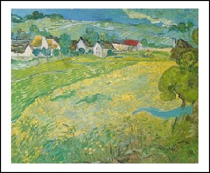 【アートポスター】オーヴェールの日当たりのよい草原 (70cm×100cm) -ゴッホ- おしゃれインテリアに