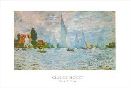 【アートポスター】アルジャントゥイユのボート (50cm×70cm) -モネ- おしゃれインテリアに