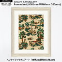 【アートプリント額装品 Lサイズ(薄茶)】Summer Santa (H581mm W466mm D20mm) - おしゃれな 北欧 インテリアに - nowa...