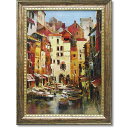 街/風景 額縁付き 絵画 アートフレーム | ブレント ヘイトン 『ミディテラニアン シーサイド ホリデー1』 (W640×H835mm) | 特殊ゲル加工 |...