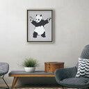【Banksy】 特殊ゲル加工 | バンクシー「パンダ ガンズ」 (Panda with Guns)」 (W300×H375mm) インテリア 壁掛け 額入り ...