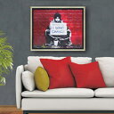 【Banksy】 特殊ゲル加工 | バンクシー「アイ ワント チェンジ (I want change)」 (H435×W535mm) アート ポスター モダン ...