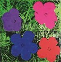 【アンディ・ウォーホル アートポスター】FLOWERS, C. 1964 (1 PURPLE, 1 BLUE, 1 PINK, 1 RED)(510×510mm) -おしゃれインテリアに- (余白カット済みポスター) 緑 花