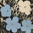 【アンディ・ウォーホル アートポスター】FLOWERS, 1965 (3 BLUE, 1 IVORY)(406mm×406mm) -おしゃれインテリアに- (余...