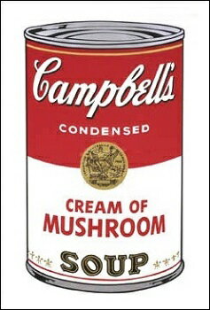 【アンディ・ウォーホル 絵画 アートポスター】Campbell's Soup I: Cream of Mushroom, 1968(331×480mm) -ウォーホル- おしゃれインテリアに